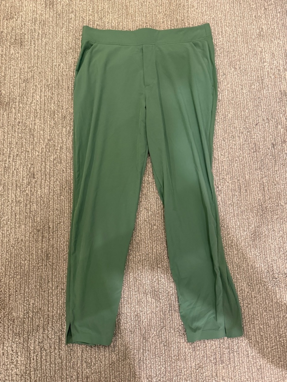 Athleta Brooklyn Ankle Pants Green Lightweight Travel Athleisure Women’s Size 14